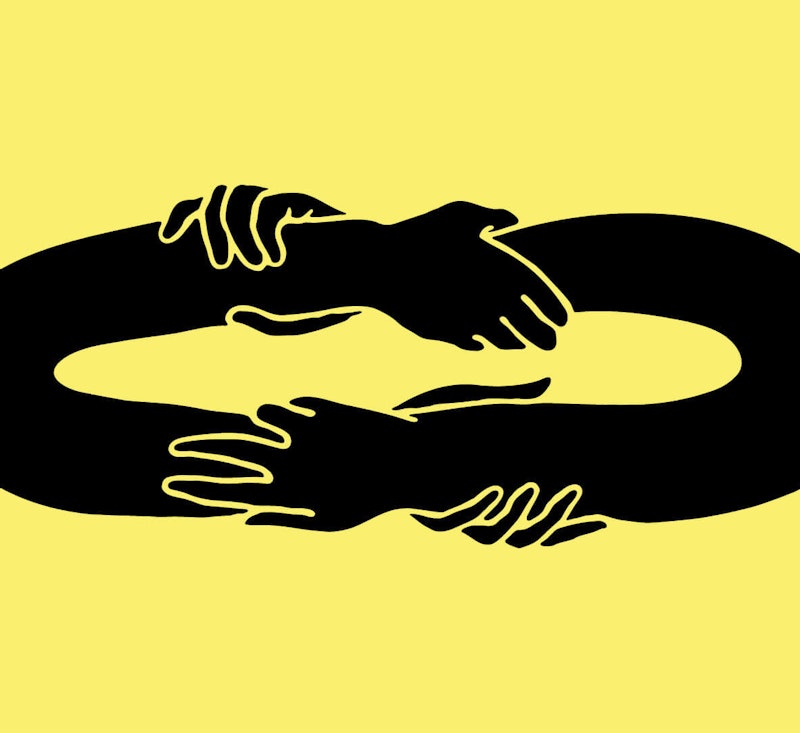 Opstand Illustratie van handen